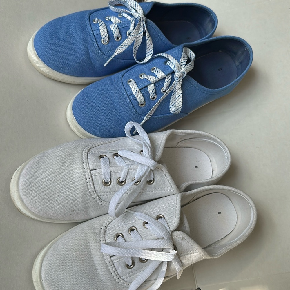 Bundle two pair fabric size 8 women’s sneakers